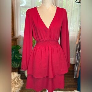 Lola Grace Red V-Neck Dress